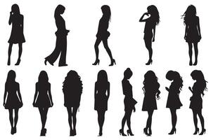 Girl Silhouette Set free design vector