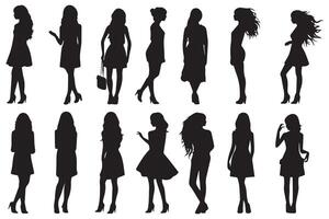 Girl Silhouette Set free design vector