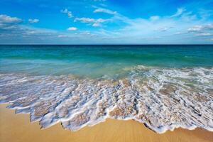 Beautiful beach and Caribbean sea photo