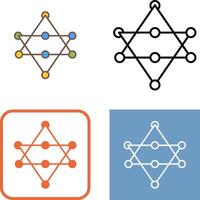 Unique Networks Icon Design vector