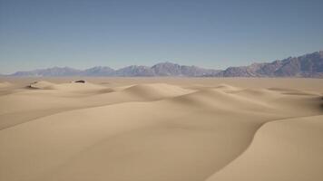 Arid Desert Landscape With Distant Mountains video