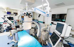 Modern hospital emergency room. New medical technologies. photo