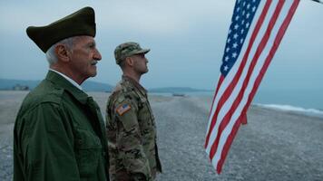 A Veteran And A Soldier Celebrating Memorial Day video