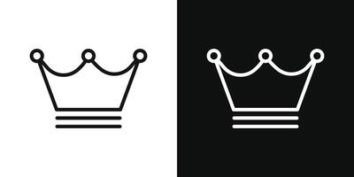 Crown icon set. vector