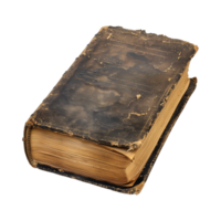 old antique books isolated on a transparent background cut out png