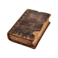 old antique books isolated on a transparent background cut out png