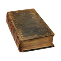 old antique books isolated on a transparent background cut out png