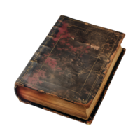 old antique books isolated on a transparent background cut out png