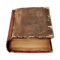 old antique books isolated on a transparent background cut out png