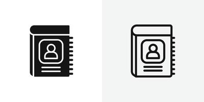 Address book icon vector