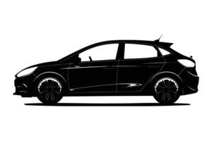 Compact car graphic silhouette vector