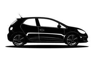 Compact car graphic silhouette vector