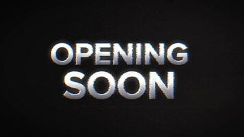 Opening soon text animation black screen video