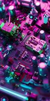 Glowing Circuit Board photo