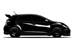 Hatchback car silhouette vector