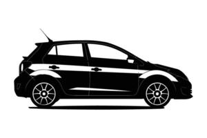 Hatchback car silhouette vector