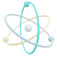 3 D illustration of atom icon png