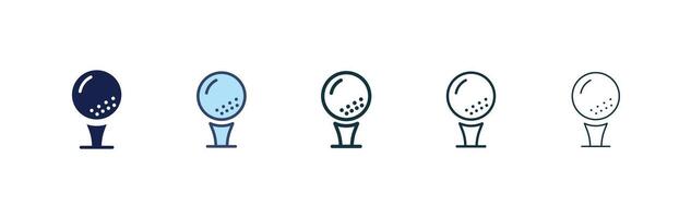 Golf ball icon vector