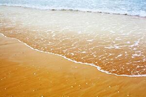 beach sand in summertime - travel, seascape, vacation and summer holidays concept photo