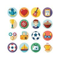 Hobbies and Interests Icon Set Collection for Documents, Websites and Mobile Applications vector