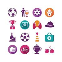 Hobbies and Interests Icon Set Collection for Documents, Websites and Mobile Applications vector