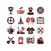 Hobbies and Interests Icon Set Collection for Documents, Websites and Mobile Applications vector