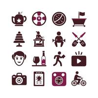 Hobbies and Interests Icon Set Collection for Documents, Websites and Mobile Applications vector