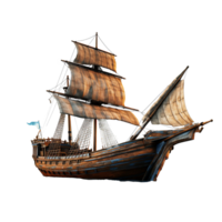 3d boat isolated on transparent background png