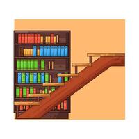 Illustration of library ladder vector