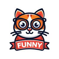 funny cat illustration vector