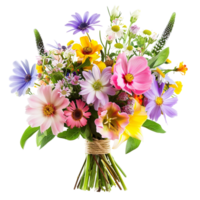 Isolated flower bouquet on transparent background png