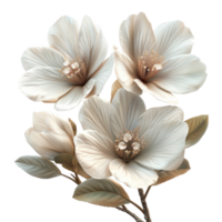 one flower isolated on transparent background, without background . png