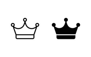 Crown icon set illustration for web, ui, and mobile apps vector