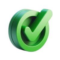 3d green check mark logo Check mark 3d icon green tick png