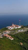 aéreo Visão do farol às capa roca farol de cabo da roca Portugal video