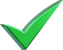 A green check mark. The check mark is a symbol of approval or satisfaction. png