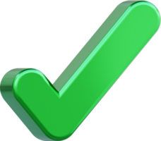 A green check mark. The check mark is a symbol of approval or satisfaction. png