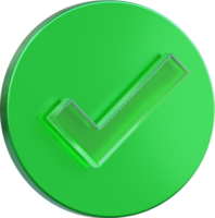 A green check mark. The check mark is a symbol of approval or satisfaction. png