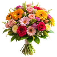 Flower bouquet isolated on a transparent background png