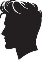 simple and minimal Masculine Contours Striking Male Face Silhouette vector