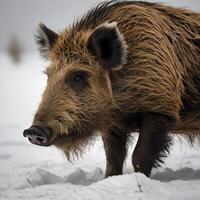 Wild Boar with tusks Hog WIldlife photo