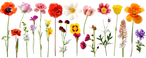 Blooming Flowers with a Transparent Background png