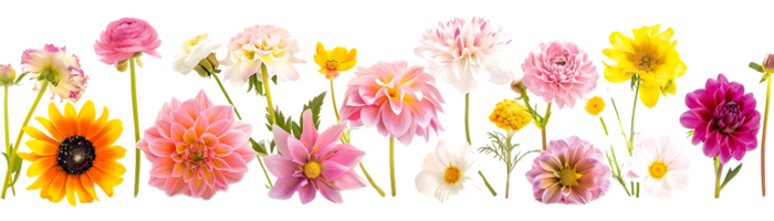 Blooming Flowers with a Transparent Background png