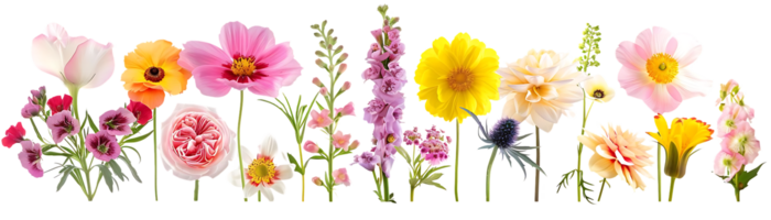 A Vibrant Bouquet with a Transparent Background png