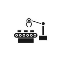 Industrial robot icon vector