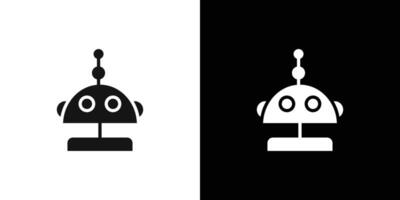 Robot Icon Flat set outline vector