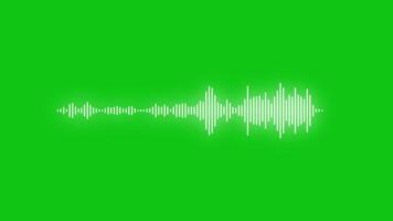 Digital Audio Spectrum Sound Wave Equalizer Effect Animation Green Screen. 4K Resolution video