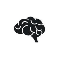 Brain icon isolated on white background vector