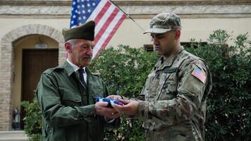 Military Veteran Receives Flag Folded by Cadet to Commemorate Memorial Day video