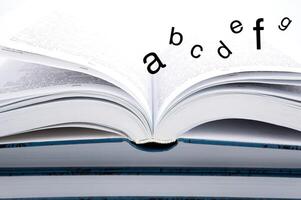 Pages of the book with abc photo